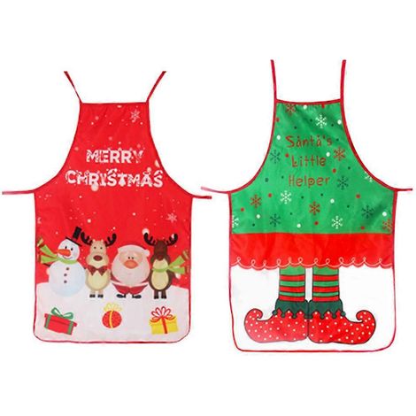 2er-Set bedruckte Schürzen, Küchenschürzen mit Weihnachtsmotiv-70X50CM (1/3)