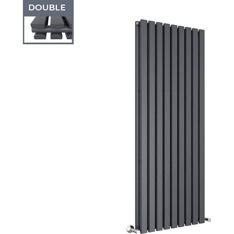 NRG 1800 x 620mm Vertical Designer Radiator Double Rectangular Panel Modern Central Heating Anthracite (1/4)