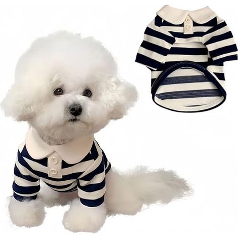 Lindo polo para perros adecuado para perros pequeños y medianos, adecuado para Yorkshire Terriers, Poodles, Shih Tzus, etc, azul, 4 kg) (1/5)