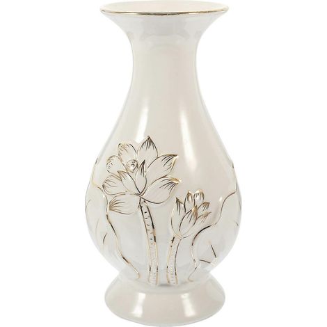 Vase Temple, vase à fleurs en céramique, vase pour composition florale, vase décoratif de table, ornement (1/2)