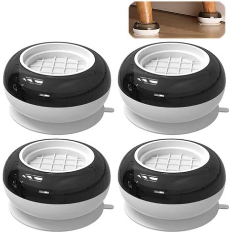 Lot de 4 amortisseurs universels compatibles machines à laver et sécheurs, absorbeurs de vibrations pour électroménager, pièces de rechange standard, kit de 4 unités. (1/4)