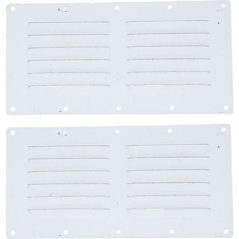 2-piece louvered ventilation grille, rectangular stamped ventilation panel in 316 stainless steel with mirror-polished surface, for ceiling and wall openings (1/4)