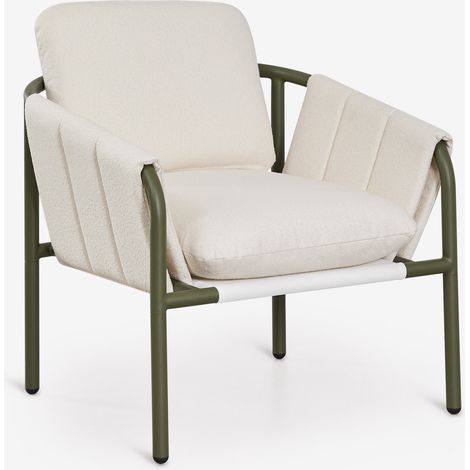 Sillón de jardín tapizado y en acero Zunika SKLUM       