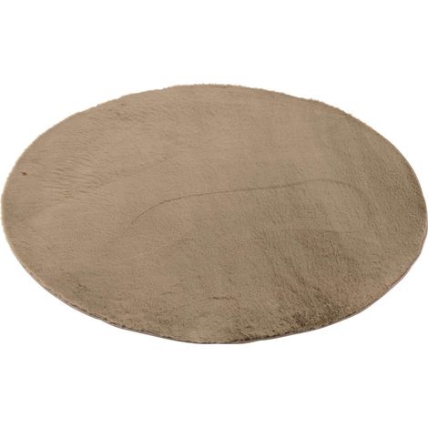 Tapis Rond Uni "Cutie" 150cm Taupe