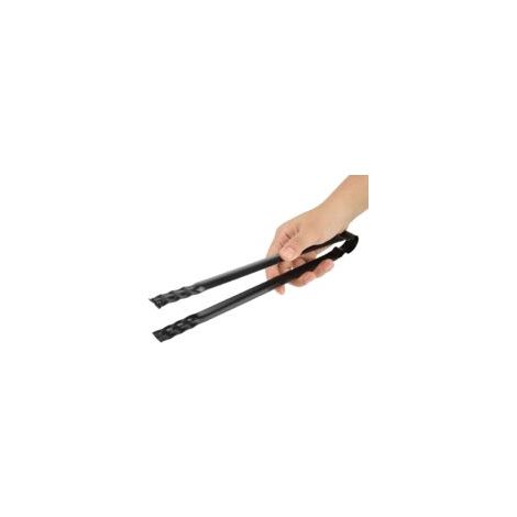 Pince à charbon de bois, pince à charbon en métal, multifonction, pour barbecues et pique-niques en plein air, 30 x 1,8 cm (1/3)