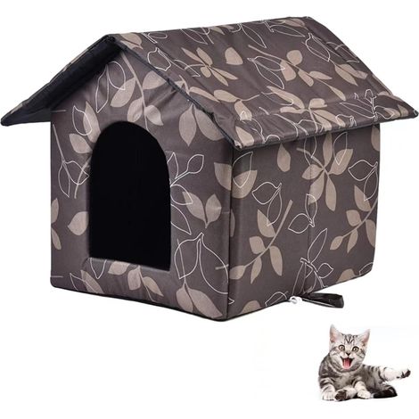 Waterproof Cat and Dog Kennel Winter Resistant Foldable Warm Oxford Pet House Outdoor Pet House for Cats and Wild Dogs (1/5)