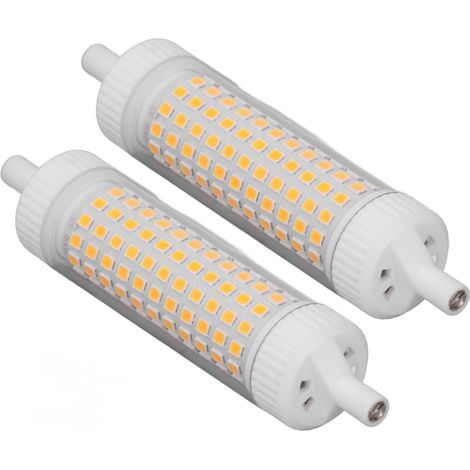 2er-Pack R7S 118-mm-LED-Lampen, dimmbar, 15 W, 154 LEDs, doppelseitiger Strahler für die Beleuchtung von Wohnräumen und Werbeflächen, 220 V, warmweiß (1/5)