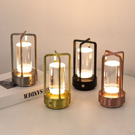 Lampe de bureau à chargement tactile Cross LED Bar Salle à manger Lumière Camping extérieur Hôtel Chevet Veilleuse
