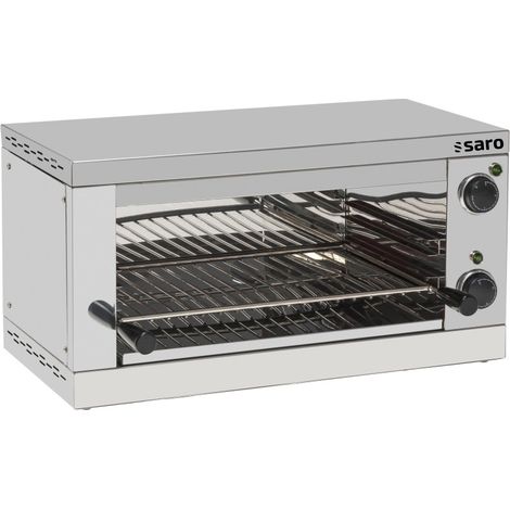 Salamandre - Chaleur supérieure - Température réglable - Minuterie - Grille amovible - Saro