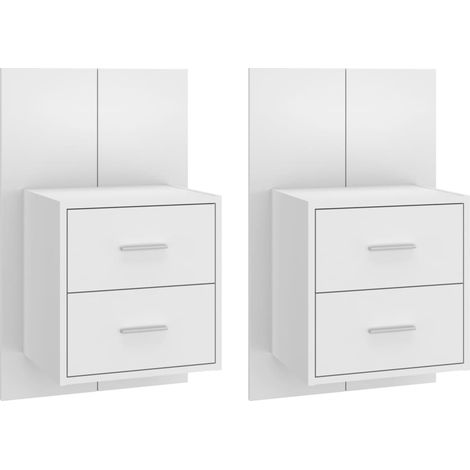 Maison Exclusive - Comodini a Parete 2 pz Bianchi (1/5)