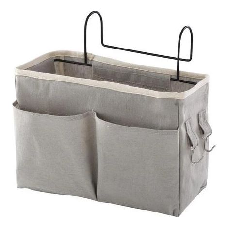 1 pièce (gris) Poche de lit, étagère de lit en toile imperméable, panier de rangement suspendu, poche de lit pour la maison, le bureau ou l'école (1/5)