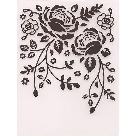 Schablone für Prägefolder aus Kunststoff zum Selbermachen von Scrapbooks, Fotoalben, Karten und Dekorationen