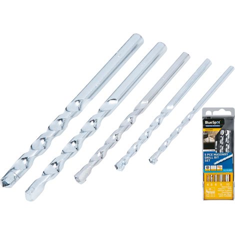 Blue Spot Tools 5 Piece Masonry Drill Bit Set (4-10mm) (1/4)