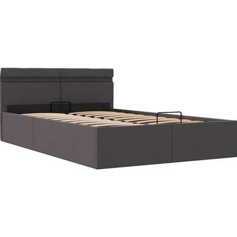Giroletto con Contenitore e LED Grigio Scuro Tessuto 120x200 cm vidaXL (1/5)