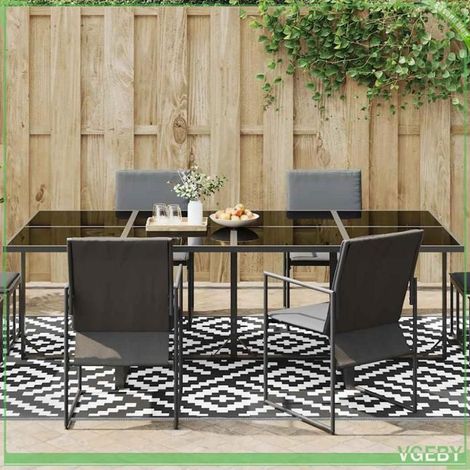 Tapis d'extérieur - FAFEICY - ARAKIL - Blanc et noir - 190x290 cm - PP anti-UV réversible (1/5)