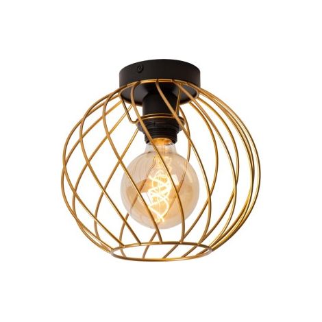 Plafoniera DANZA in metallo ottone 25cm E27 40W Lucide