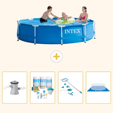 Intex Piscine Tubulaire Ronde - 305x76 cm - 5-pièces S21018 (1/5)