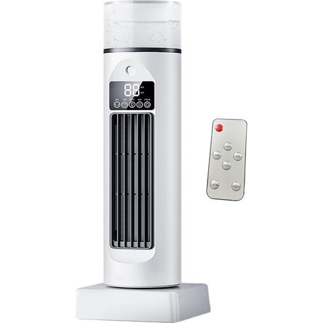in 1 Tower Evaporative Air Cooler Humidifier Remote Control Oscillating Fan 6 Speed White (1/5)