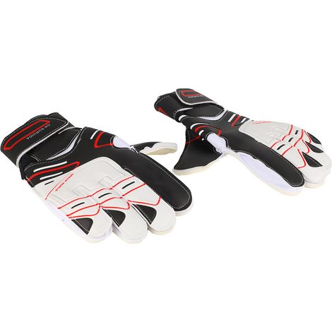 Gants de gardien de but noirs taille adulte 10, antidérapants, pour le football, l'entraînement et les matchs. (1/5)