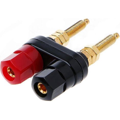 Connecteur banane plaqué or pour amplificateur de haut-parleur, borne de liaison étendue (1/4)