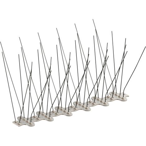 Sarei Taubenschutz Typ 2 Edelstahl 11 x 33,3 cm Vogelschutz Taubenabwehr Spikes (1/4)