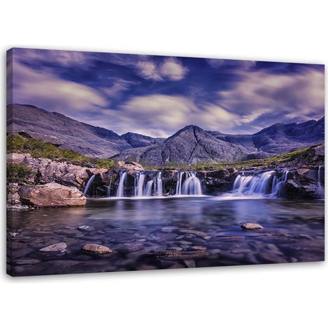 Tableau déco Chute d'eau Montagne Paysage 60x40 (1/5)