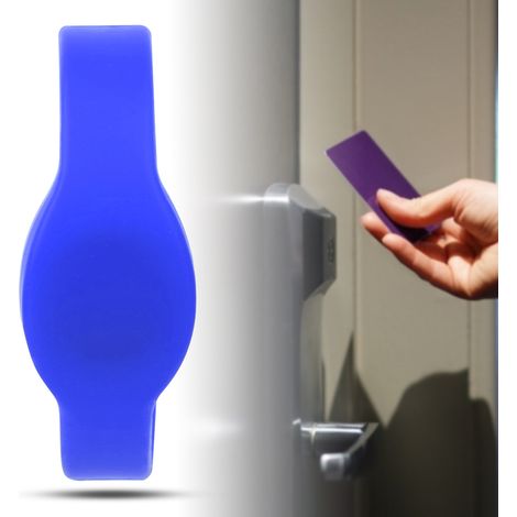 Bracelet RFID 125Khz Silicone 10 pièces Étanche IP68 pour Piscine Sauna Sport Carte d'Accès Bleu (1/5)