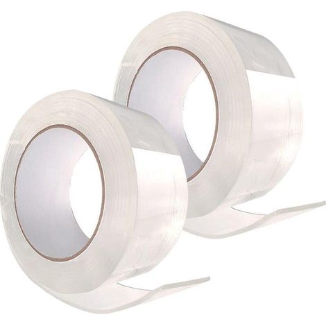 Nouveau ruban adhésif double face - 5 m - Lot de 2 (1/5)