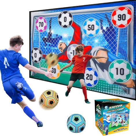Jeu de football pour enfants, but de football intérieur et extérieur avec ballon à scratch, cadeau d'anniversaire pour garçons et filles de 3 à 8 ans. (1/5)