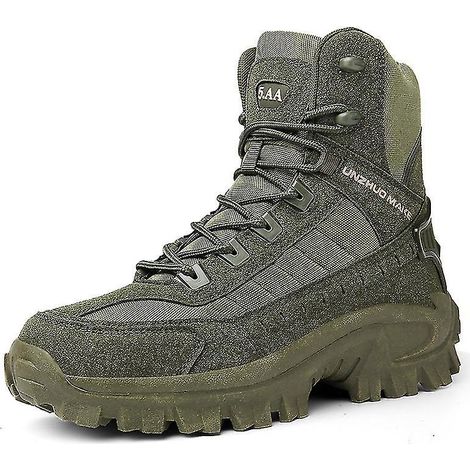 Kideng Herren-Militärstiefel, Kampfstiefel, taktische Schuhe, Sicherheitsschuhe für die Arbeit, B21-41-Grün