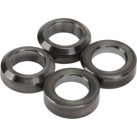 Lot de 4 entretoises d'étrier de frein de vélo en alliage de titane, concaves et convexes, rondelles noires pour étrier de frein de VTT (1/5)