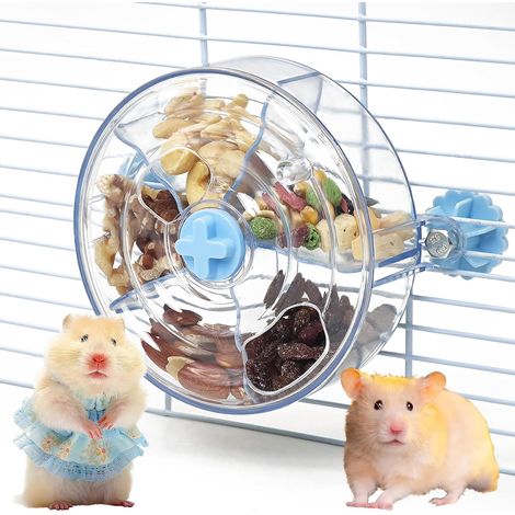 Jouets de recherche de nourriture pour rats, mangeoire lente interactive avec roue distributrice de friandises rotative transparente pour activités d'enrichissement, accessoires de cage pour rats, idé (1/5)