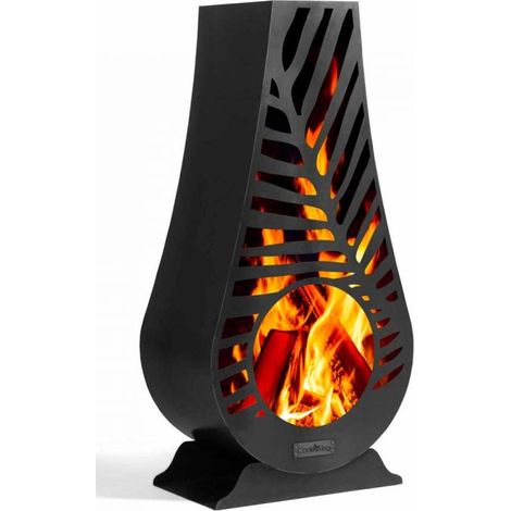 Poêle à bois d'extérieur design LIMA, acier naturel, CookKing, 111483 (1/10)