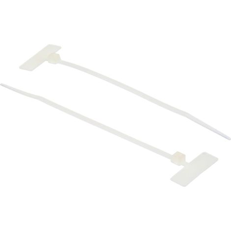 Rs Pro – Gaine thermorétractable blanche 110mm – Lot de 100 – Nylon 66 – Résistance à la traction 8kg – Pour câblage professionnel (1/2)