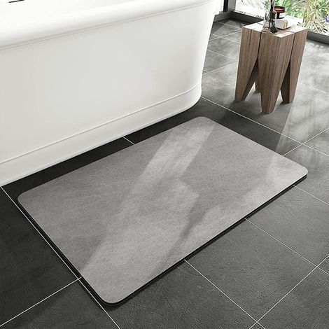 1 Tapis De Bain Terre De Diatomées, Absorbant, Antidérapant, Pour Douche, Salle De Bain