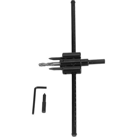 Broca perforadora con punta de carburo afilada, herramienta duradera para trabajar la madera en proyectos de bricolaje, círculo negro para placas de yeso y madera. (1/5)