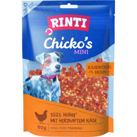 Rinti Chicko Hundesnack Mini Käsewürfel Huhn 80 g