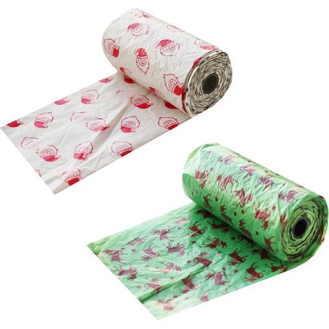 3 sacchetti igienici decorati a tema natalizio 27x30 cm