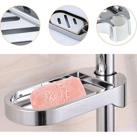 Set mit 2 verstellbaren Seifenschalen für Dusche, Waschbecken und Küche – Robuster Seifenhalter aus ABS-Kunststoff (1/4)