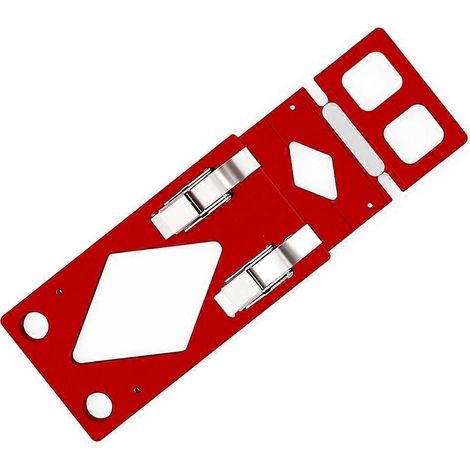 Butée d'angle pour rail de guidage d'une scie plongeante CNC, butée d'angle à 90° avec support de bord, pour Festool, Makita (rouge) (1/5)