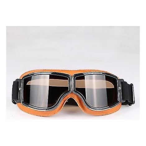 Lunettes en cuir, lunettes de moto vintage, lunettes de casque jet rétro, 10 (1/5)