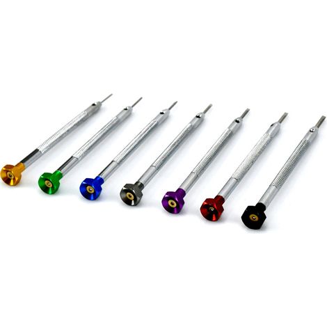 Ensemble de 5 tournevis de précision pour la réparation de lunettes, de montres et de bijoux.