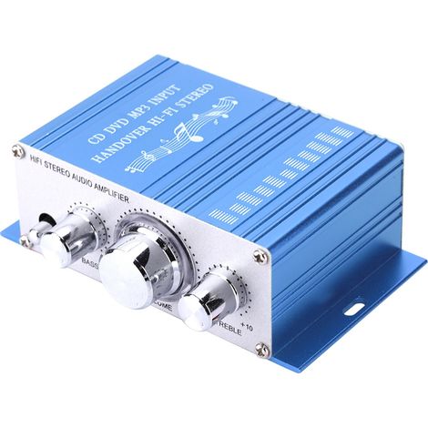 Amplificateur Audio Voiture Numérique Mini Hifi Lecteur MP3 FM CD DVD (Bleu) (1/5)