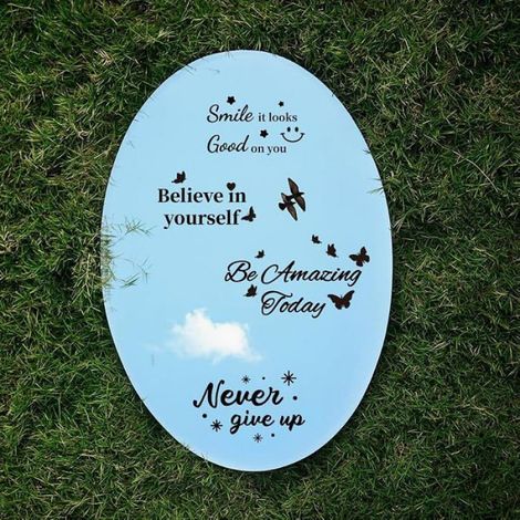 Autocollants Miroir - Vinyle Inspirant Citations Positives - Pour Miroirs Murs Portes Fenêtres Meubles - 4 Feuilles (1/5)