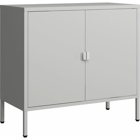 Armadio da ufficio armadietto da ufficio mobiletto per soggiorno ufficio camera da letto officina acciaio 75 x 80 x 40 cm grigio chiaro 030006320