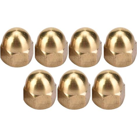 Écrou borgne en laiton écrou hexagonal borgne haute dureté M3 M12 écrou borgne 7 Types de fixations de véhicule avec boîte(M6 20PCS) (1/5)