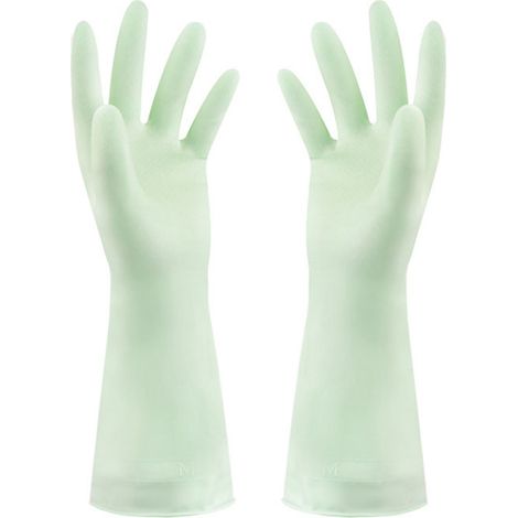 Gants de vaisselle PVC imperméables réutilisables pour ménage et nettoyage cuisine lot de 2 (1/5)