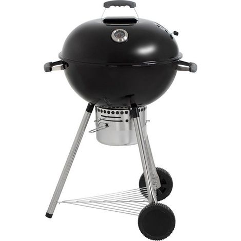 Barbacoa de carbón - Little Balance - Kettle - Negro - 57 x 57 cm - Superficie de cocción 54 x 54 cm - Rejilla de acero inoxidable (1/4)