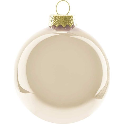 ARPIMEX Sfera Natale Singola D 150 Mm Vetro Beige
