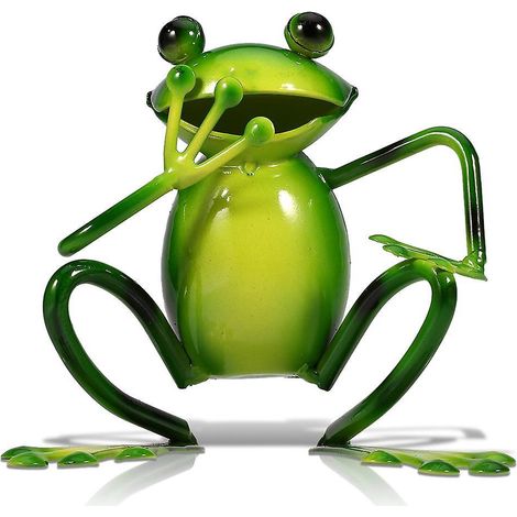 TOOARTS Metallskulptur Frosch mit Mund – Wohnaccessoires, Kunsthandwerk